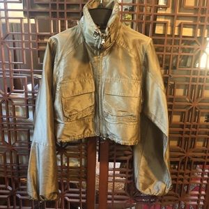 silk sporty cropped Kaufmanfranco authentic jacket small rare find rarer brand